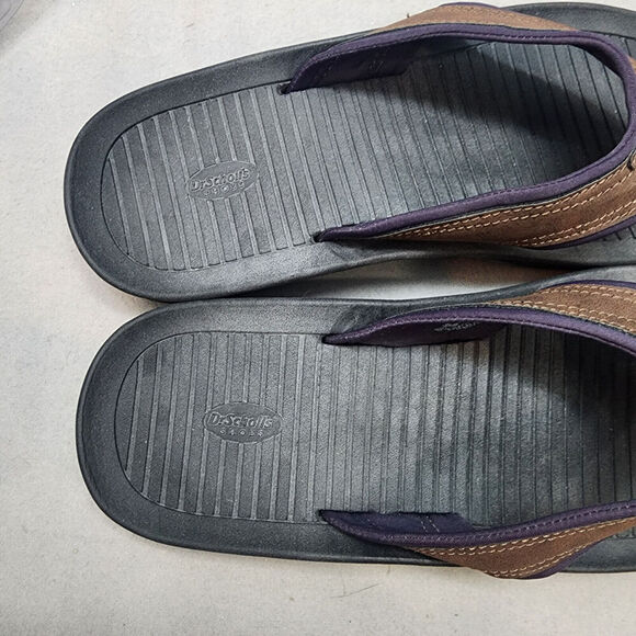 Dr Scholl's Slip on Thong Men's Reflect Brown Flip Flop Shoes Size 12 M - Picture 7 of 8